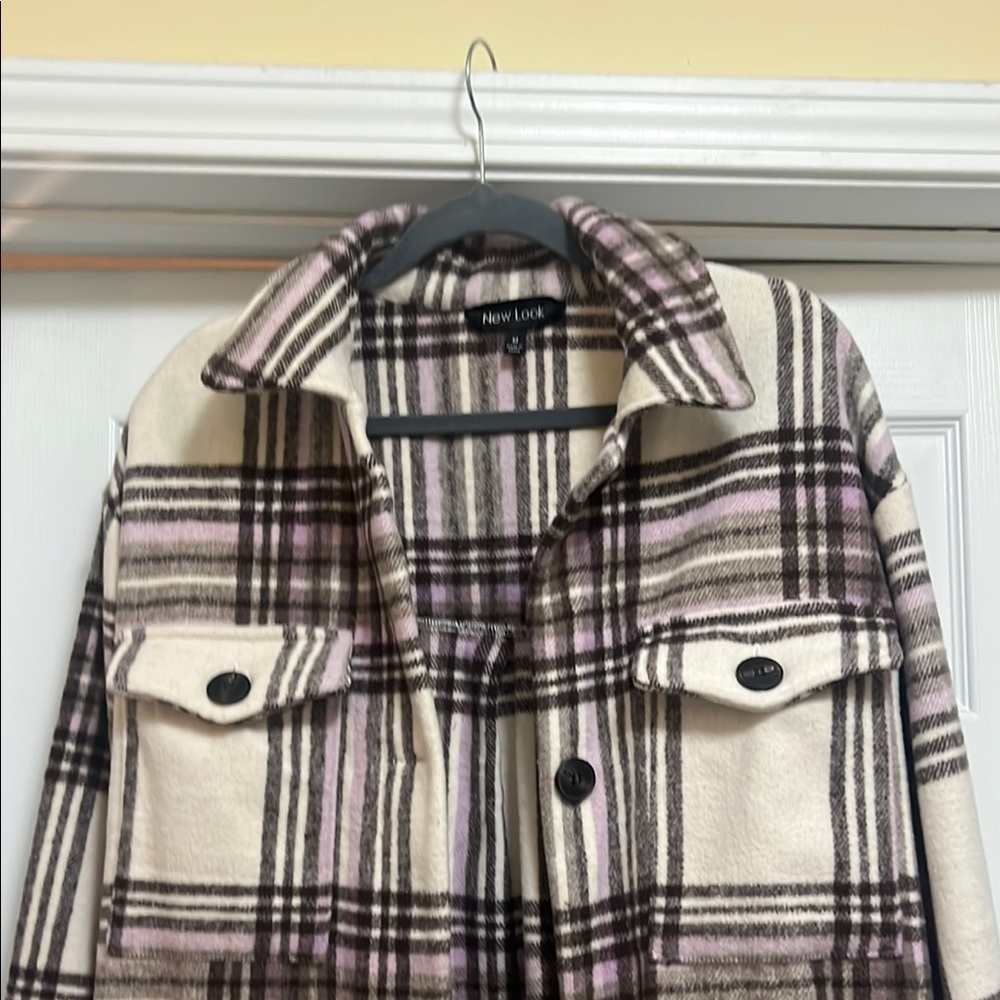 New Look Utility Jacket Cream and Purple